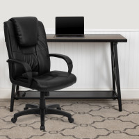 Flash Furniture High Back Black Leather Executive Office Chair GO-5301BSPEC-CH-BK-LEA-GG