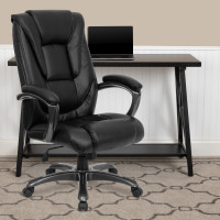 Flash Furniture High Back Black Leather Executive Office Chair GO-7194B-BK-GG
