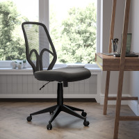 Flash Furniture GO-WY-193A-BK-GG Salerno Series High Back Black Mesh Chair 