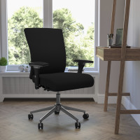 Flash Furniture GO-WY-85-6-GG 24/7 Fabric Office Chair in Black