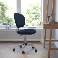 Flash Furniture Mid-Back Navy Task Chair with Chrome Base H-2376-F-NAVY-GG