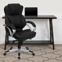 Flash Furniture High Back Black Leather Contemporary Office Chair H-9626L-2-GG