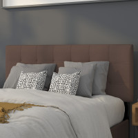 Flash Furniture HG-HB1704-F-DBR-GG Bedford Tufted Upholstered Full Size Headboard in Dark Brown Fabric 