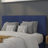 Flash Furniture HG-HB1704-F-N-GG Bedford Tufted Upholstered Full Size Headboard in Navy Fabric 
