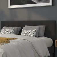 Flash Furniture HG-HB1704-K-BK-GG Bedford Tufted Upholstered King Size Headboard in Black Fabric 