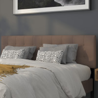 Flash Furniture HG-HB1704-K-C-GG Bedford Tufted Upholstered King Size Headboard in Camel Fabric 