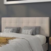 Flash Furniture HG-HB1704-Q-B-GG Bedford Tufted Upholstered Queen Size Headboard in Beige Fabric 