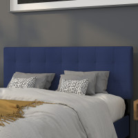 Flash Furniture HG-HB1704-Q-N-GG Bedford Tufted Upholstered Queen Size Headboard in Navy Fabric 
