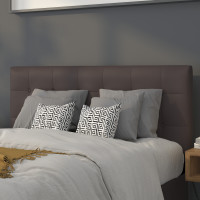 Flash Furniture HG-HB1705-F-BR-GG Lennox Tufted Upholstered Full Size Headboard in Brown Vinyl 