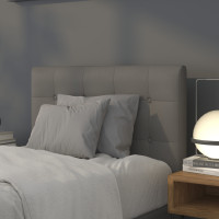 Flash Furniture HG-HB1705-T-GY-GG Lennox Tufted Upholstered Twin Size Headboard in Gray Vinyl 