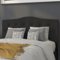 Flash Furniture HG-HB1708-F-BK-GG Cambridge Tufted Upholstered Full Size Headboard in Black Fabric 