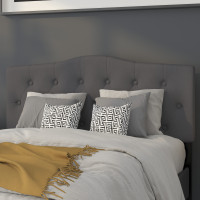 Flash Furniture HG-HB1708-F-DG-GG Cambridge Tufted Upholstered Full Size Headboard in Dark Gray Fabric 