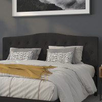 Flash Furniture HG-HB1708-K-BK-GG Cambridge Tufted Upholstered King Size Headboard in Black Fabric 