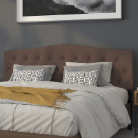 Flash Furniture HG-HB1708-K-C-GG Cambridge Tufted Upholstered King Size Headboard in Camel Fabric 