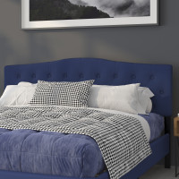 Flash Furniture HG-HB1708-K-N-GG Cambridge Tufted Upholstered King Size Headboard in Navy Fabric 
