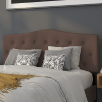 Flash Furniture HG-HB1708-Q-C-GG Cambridge Tufted Upholstered Queen Size Headboard in Camel Fabric 