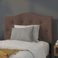 Flash Furniture HG-HB1708-T-C-GG Cambridge Tufted Upholstered Twin Size Headboard in Camel Fabric 