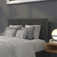 Flash Furniture HG-HB1717-F-BK-GG Melbourne Metal Upholstered Full Size Headboard in Black Fabric