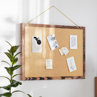 Flash Furniture HGWA-LINEN-20X30-BRN-GG Juno Rustic Wall Mount Linen Board with Wood Push Pins, for Home, School or Business, 20x30, Torched Brown