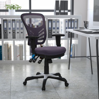 Flash Furniture HL-0001-DK-GY-GG Mid-Back Dark Gray Mesh Chair with Triple Paddle Control