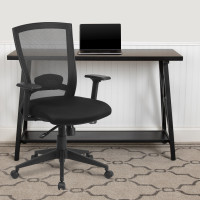 Flash Furniture HL-0004K-GG Mid-Back Mesh Chair with Back Angle Adjustment in Black
