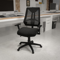 Flash Furniture HL-0017-GG High Back Black Mesh Chair with Triple Paddle Control