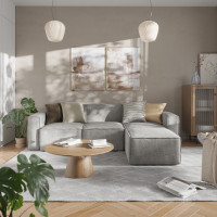 Flash Furniture IS-IT2231-4PCSEC-GRY-GG Bridgetown Luxury Modular 4 Piece Sectional Sofa, Gray