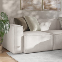 Flash Furniture IS-IT2231-LC-CRM-GG Bridgetown Luxury Modular Sectional Sofa, Left Side with Arm Rest, Cream