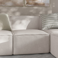 Flash Furniture IS-IT2231-MC-CRM-GG Bridgetown Luxury Modular Sectional Sofa, Armless Center Seat, Cream