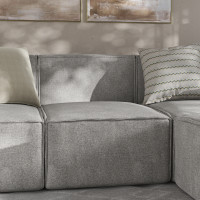 Flash Furniture IS-IT2231-MC-GRY-GG Bridgetown Luxury Modular Sectional Sofa, Armless Center Seat, Gray