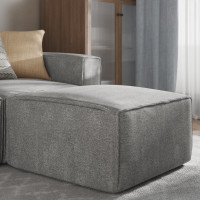 Flash Furniture IS-IT2231-OT-GRY-GG Bridgetown Luxury Modular Sectional Sofa, Ottoman Seat, Gray
