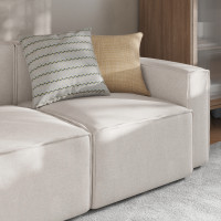 Flash Furniture IS-IT2231-RC-CRM-GG Bridgetown Luxury Modular Sectional Sofa, Right Side with Arm Rest, Cream