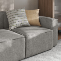 Flash Furniture IS-IT2231-RC-GRY-GG Bridgetown Luxury Modular Sectional Sofa, Right Side with Arm Rest, Gray