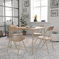 Flash Furniture JB-1-TAN-GG 5 Piece Tan Folding Card Table and Chair Set