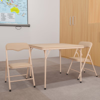 Flash Furniture JB-10-CARD-TN-GG Kids Tan 3 Piece Folding Table and Chair Set