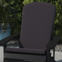 Flash Furniture JJ-CSN14501-GY-2-GG Charlestown Set of 2 All Weather Indoor/Outdoor High Back Adirondack Chair Cushions, Patio Furniture Replacement Cushions - Gray