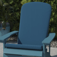 Flash Furniture JJ-CSN14501-TL-2-GG Charlestown Set of 2 All Weather Indoor/Outdoor High Back Adirondack Chair Cushions, Patio Furniture Replacement Cushions - Teal