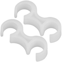 Flash Furniture Set of 2 White Plastic Ganging Clips LE-3-WHITE-GANG-GG