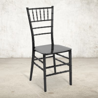Flash Furniture LE-BLACK-M-GG HERCULES Series Black Resin Stacking Chiavari Chair 