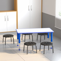 Flash Furniture LE-S2-BLACK-GG Plastic Nesting Stack Stools, 11.5