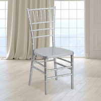 Flash Furniture Flash Elegance Silver Resin Stacking Chiavari Chair [LE-SILVER-GG]