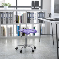 Flash Furniture Vibrant Violet Tractor Seat and Chrome Stool LF-214A-VIOLET-GG
