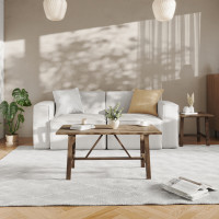 Flash Furniture LFS-2013-RSTBRN-GG Eli Solid Wood Farmhouse Coffee Table, Trestle Style Accent Table in Rustic Brown
