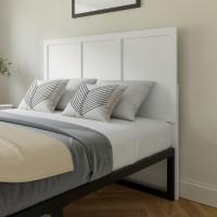 Flash Furniture MG-9708FHB-F-WHT-GG Oliver Full Size Three Panel Wooden Adjustable Headboard for Universal Metal Bed Frames in White