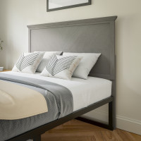 Flash Furniture MG-97881-FHB-F-GRWSH-GG Fiona Full Size Herringbone Wooden Adjustable Headboard for Universal Metal Bed Frames in Gray Wash