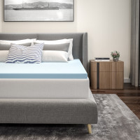 Flash Furniture MR-M35-2-Q-GG Capri Comfortable Sleep 2 inch Cool Gel Memory Foam Mattress Topper - Queen