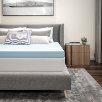 Flash Furniture MR-M35-3-Q-GG Capri Comfortable Sleep 3 inch Cool Gel Memory Foam Mattress Topper - Queen