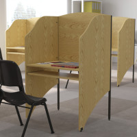 Flash Furniture Starter Study Carrel in Oak Finish MT-M6201-OAK-GG