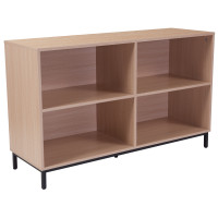 Flash Furniture NAN-JH-1764-GG Dudley Oak Wood Grain Finish Bookshelf 