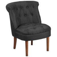 Flash Furniture QY-A01-BK-GG HERCULES Kenley Series Black Fabric Tufted Chair 